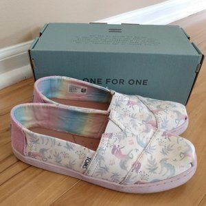 Toms - classic rainbow unicorn slip on shoe